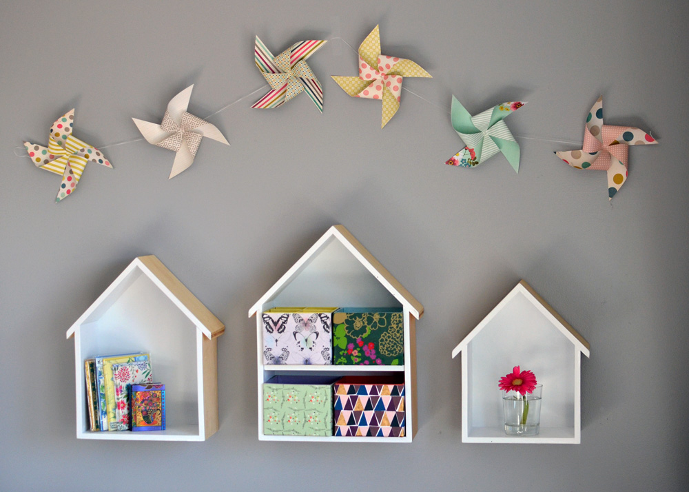 House shelves for my crafts corner