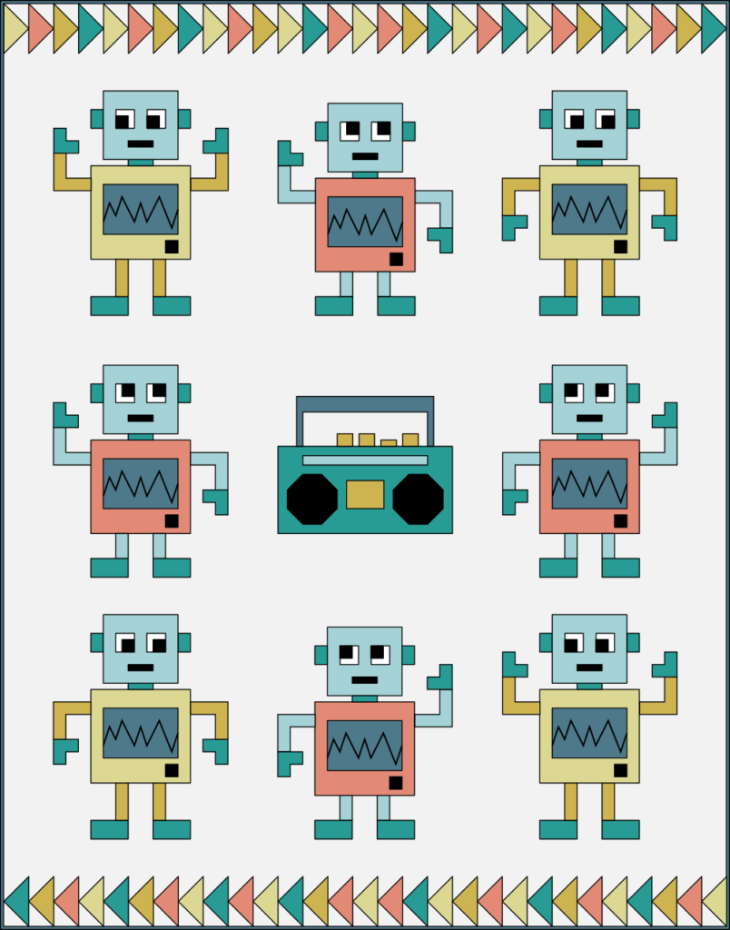 Combined layout idea using the Rocking Robots and Press Play patterns