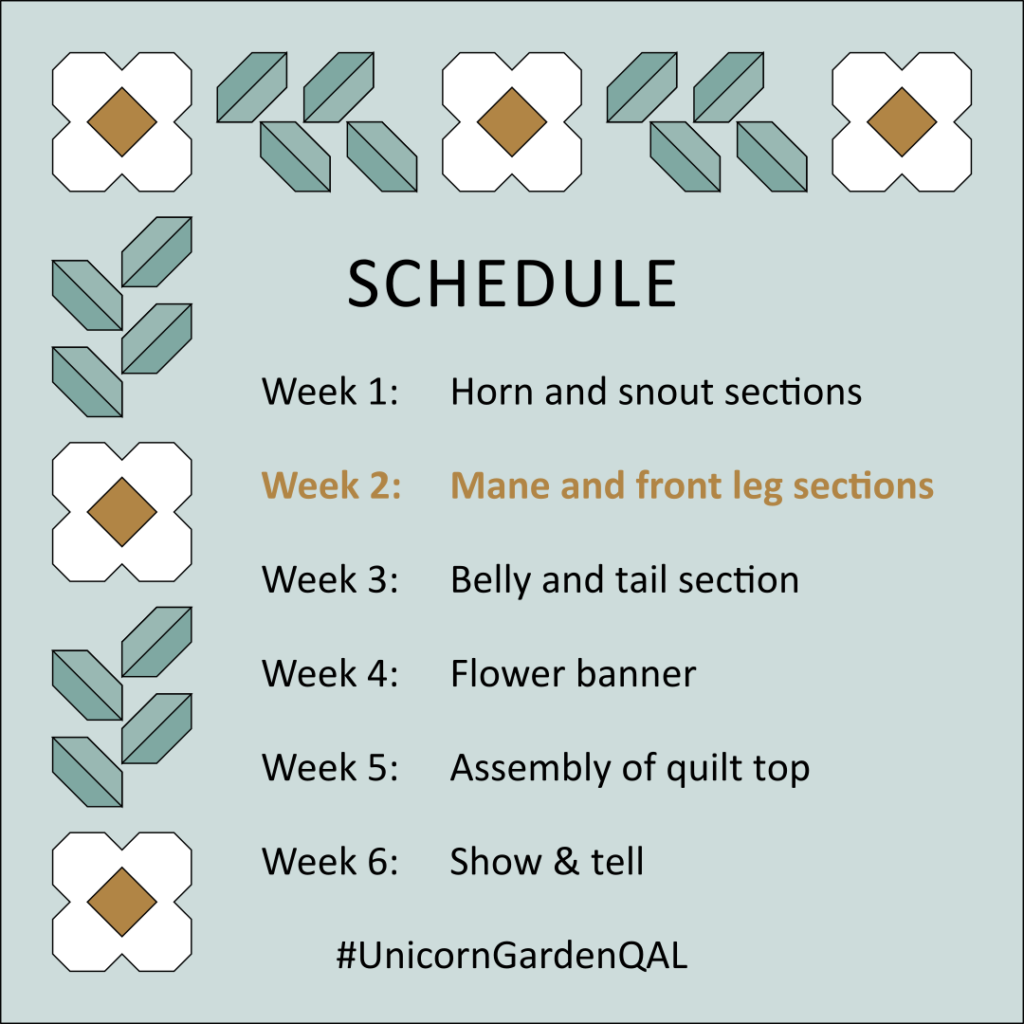 Apples & Beavers, Unicorn Garden QAL - Schedule WEEK 2