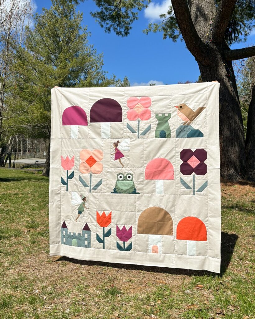 Apples & Beavers - Fairy Meadow quilt, combining 8 different quilt patterns, completed quilt top