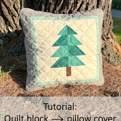 From quilt block to pillow cover in 3 easy steps